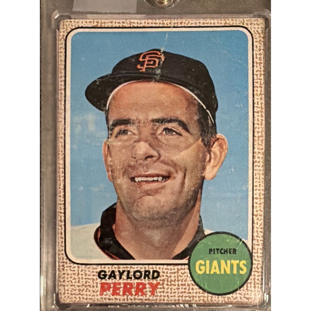 Vintage 1968 Topps Gaylord Perry #85 San Francisco Giants HOF Baseball Card